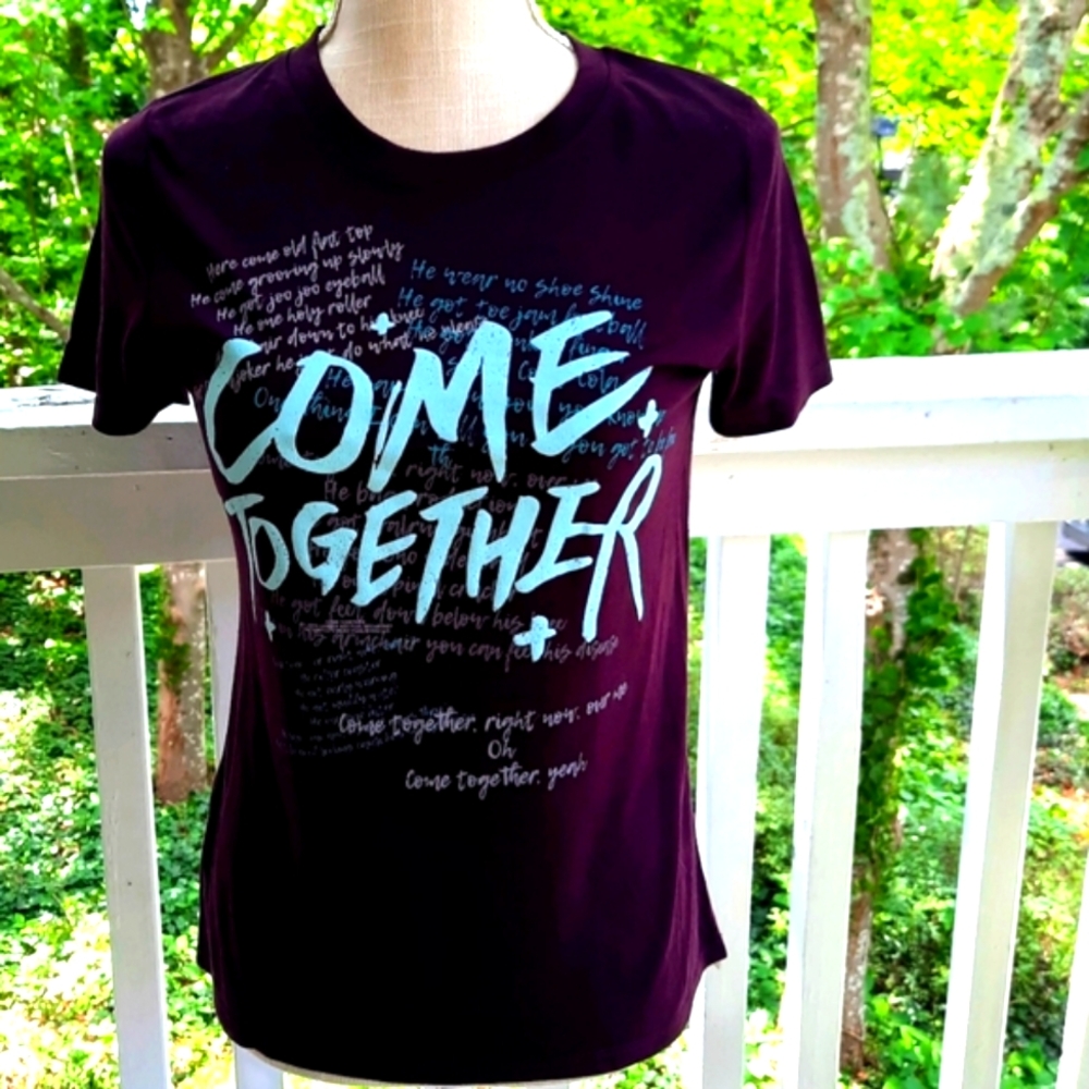 💚NEW!🎸🎙 #TheBeatles 🎵"Come Togther" Lyrics  t-shirt- 🎼🪕💜